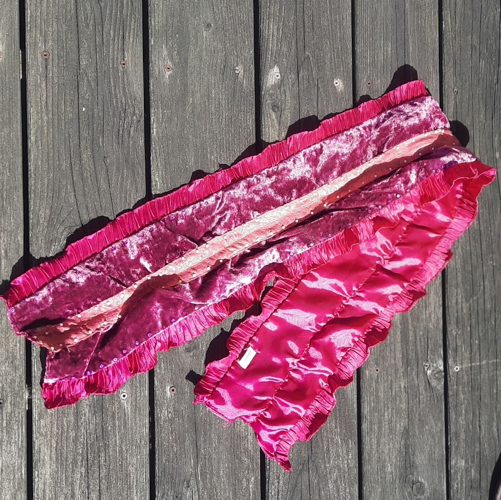 Pink Velvet Scarf